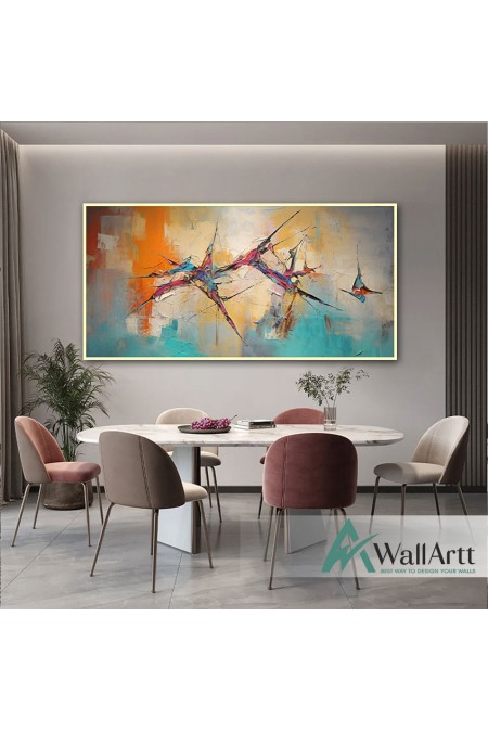Abstract Wind Roses Textured Partial Oil Painting